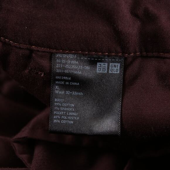 Uniqlo Wide Leg Dark Red Wine Corduroy Pants Womens Sz XL - Picture 9 of 9